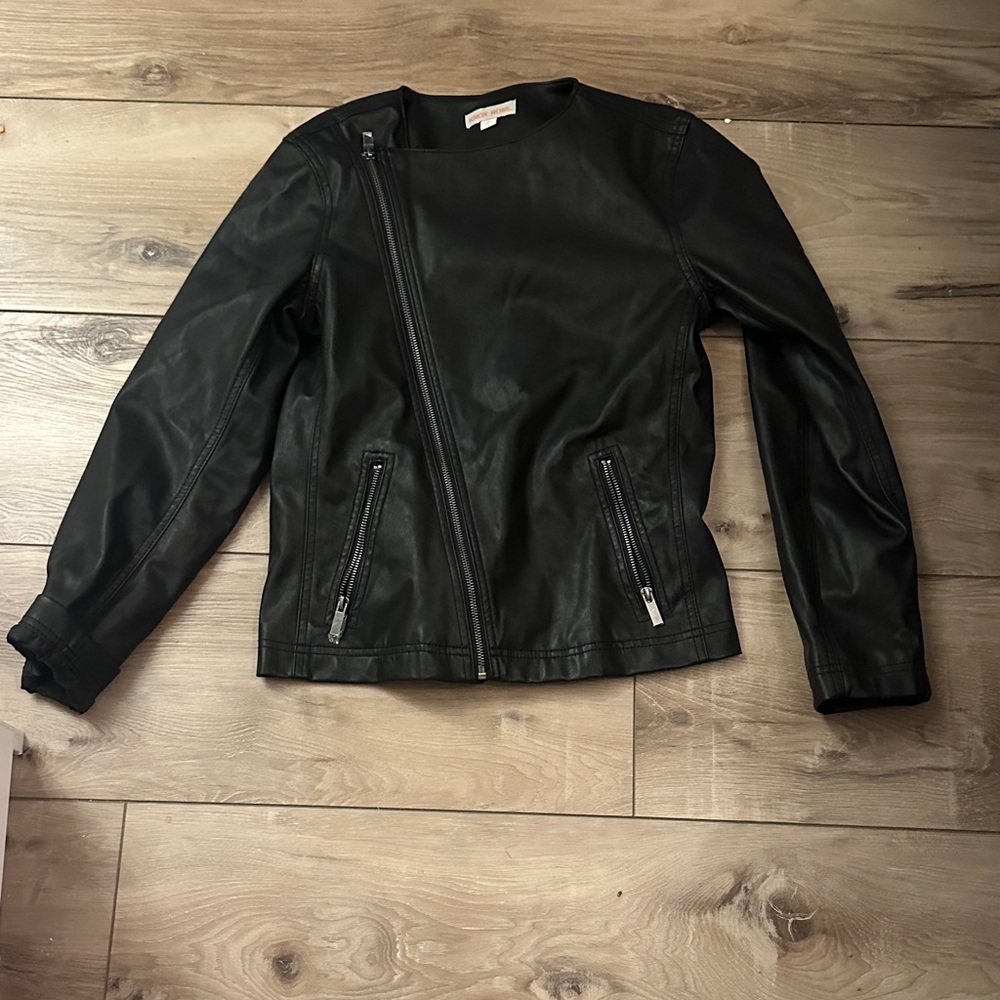 Knox Rose Asymmetrical Black Leather Jacket